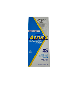 Alevex Pain Relieving Lotion - Massaging Stainless Steel Roll-On - 2.5 OZ