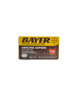 Bayer Genuine Aspirin 325mg 100 Coated Tablets