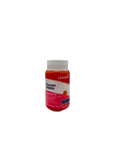 Leader Glucose Tablets - Raspberry 50 Chewable Tablets