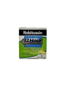 Robitussin 12 Hour Cough & Mucus Relief - 8 Tablets